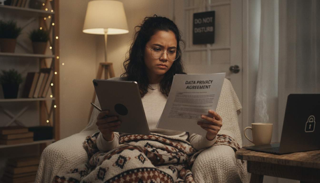 Commitment to Privacy Philippine woman reading privacy policy